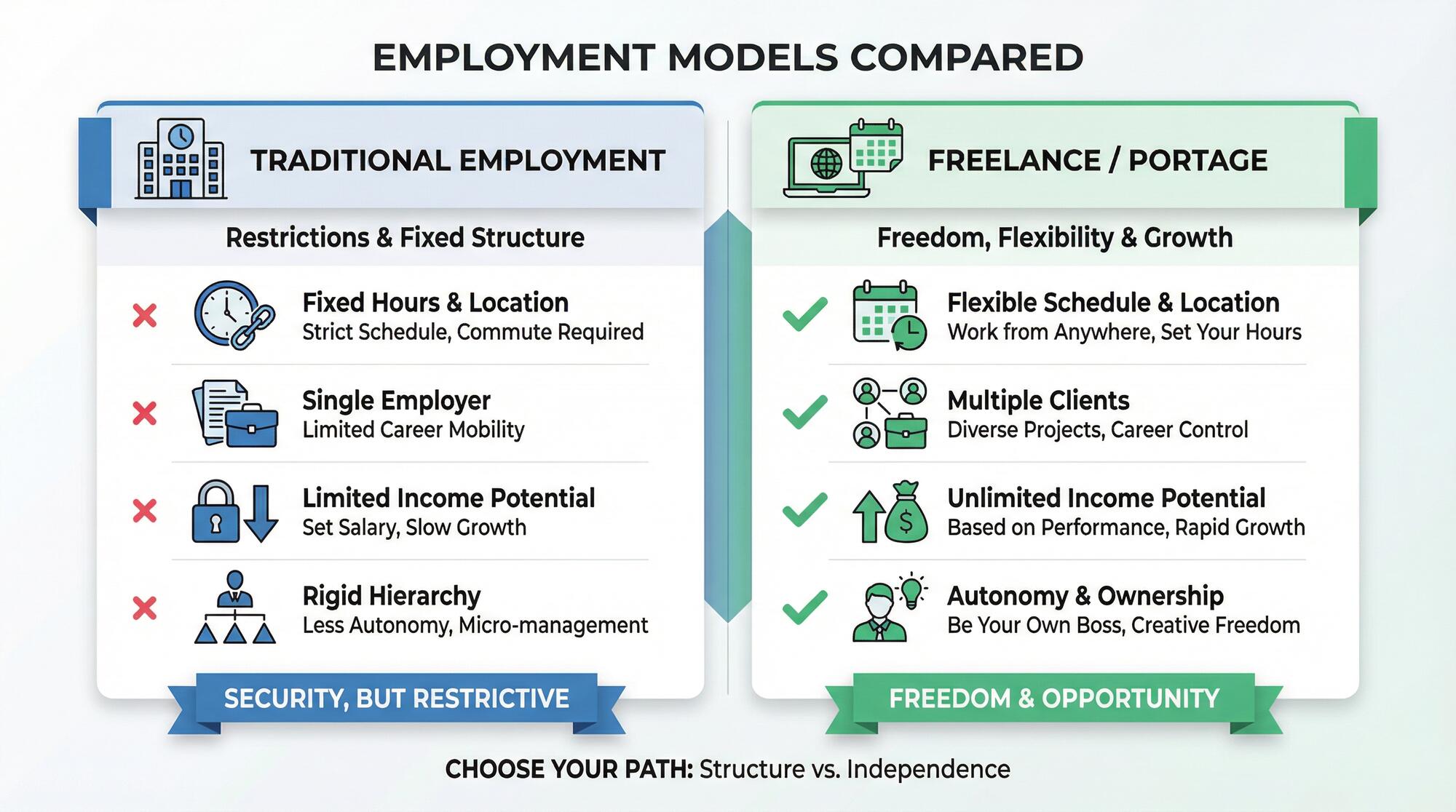 Сравнение традиционной работы и портажа